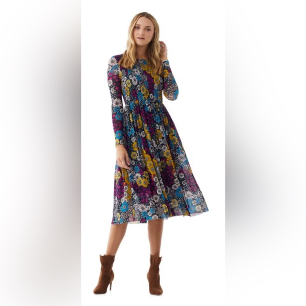 Scoop XXL/2X (20) Smocked Maxi Dress with Long Sleeves